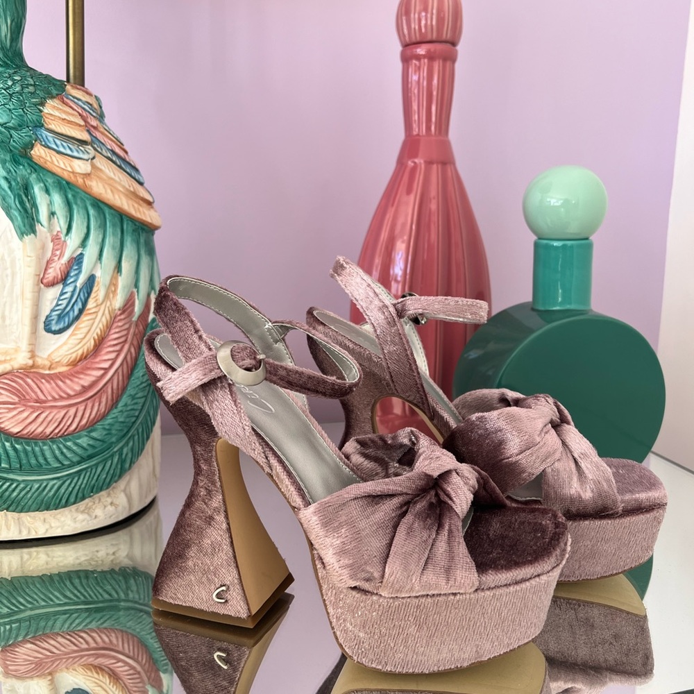 Circus by Sam Edelman Audrea Sculpted Heel Platform Sandal in Hazy Mauve Size 6